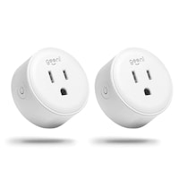 Geeni SPOT Smart Wifi Outlet Plug, 2-pk, Compatible with Alexa and Google Assistant, White Front_Three_Fourths_Angled_Right