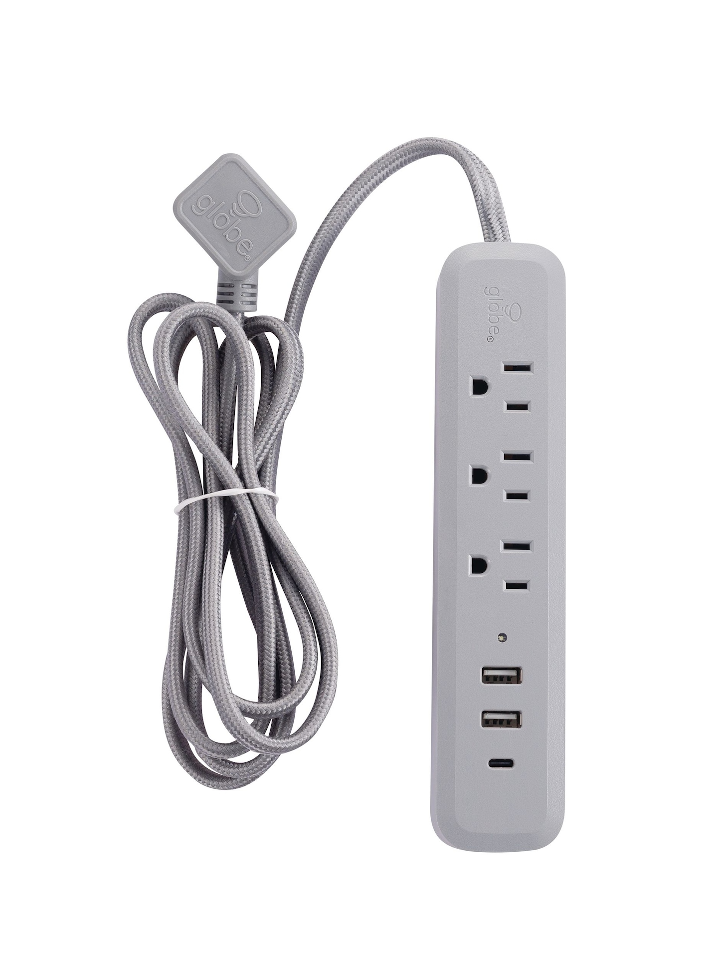 Globe Designer 3Outlet Surge Protector Power Bar with 3 USB Outlets, 6