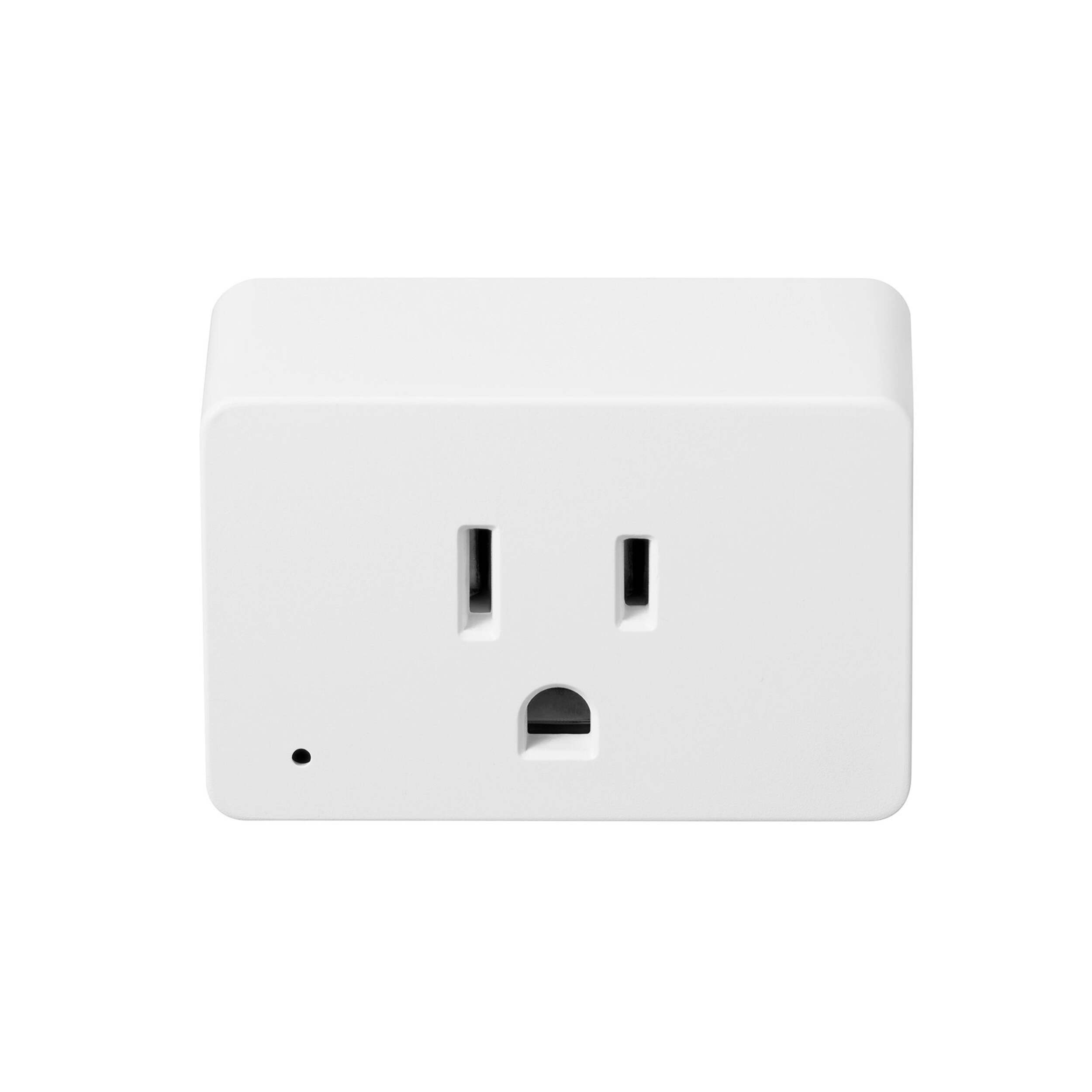 Globe Bluetooth Indoor Smart Timer Plug with Bluetooth App-control, 1-Outlet, White Front_Elevated