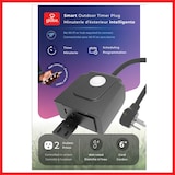 Prise intelligente d'extérieur Bluetooth Globe avec commande par application Bluetooth, 2 prises, blanc Front_Flat