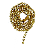 Atron Electro Industries FA45 Beaded Ceiling Fan Chain with Connector, Brass, 36-in Composite_or_Mixed