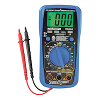 Mastercraft Deluxe Digital Volt Meter with 9 Functions and 28 Ranges, Blue Front_Elevated