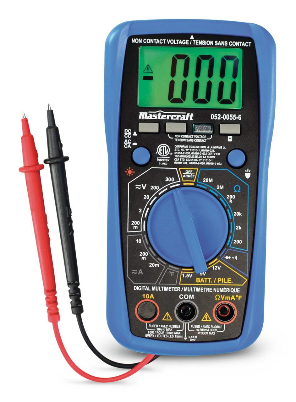 Mastercraft Deluxe Digital Volt Meter with 9 Functions and 28