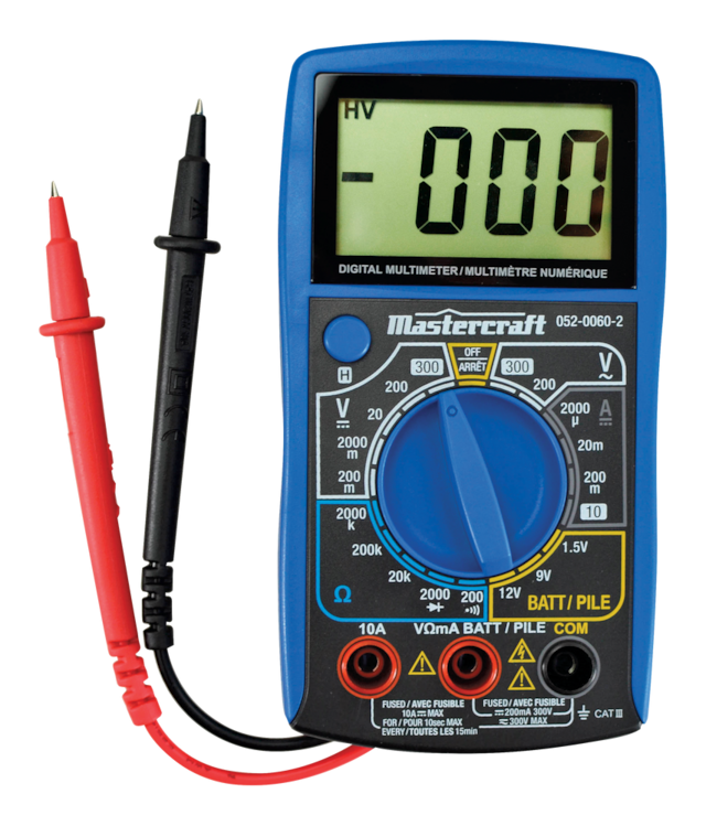 Mastercraft 7Function, 19 Range Digital Multimeter Canadian Tire