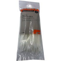 Certified Medium Duty Cable Ties, White, 7.5-in, 100-Pk
