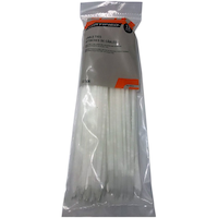 Certified Medium Duty Cable Ties, White, 11-in, 100-pk Front_Flat