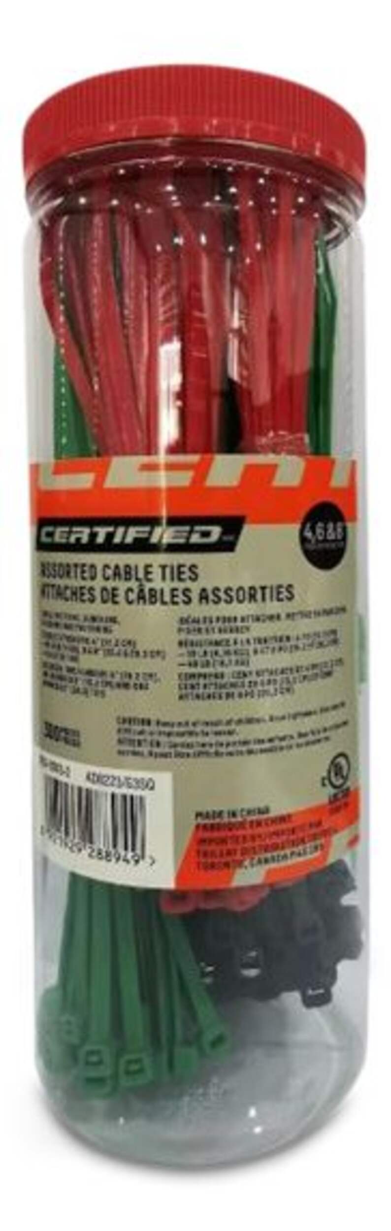 Certified MultiPurpose Medium Duty Nylon Cable Ties with Storage