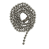 Atron Electro Industries FA127 Beaded Ceiling Fan Chain with Connector, Chrome, 36-in Composite_or_Mixed