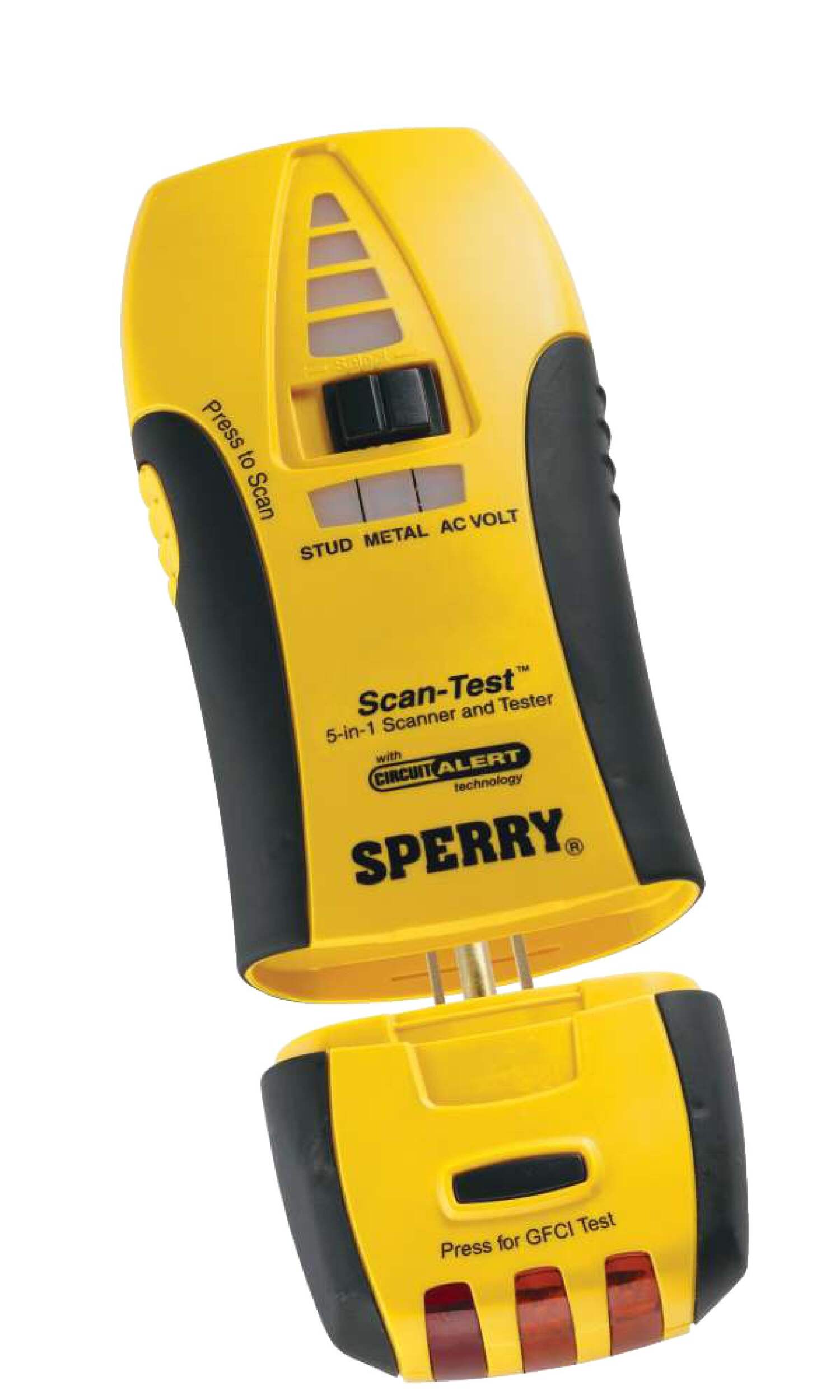 Sperry PD6902 Scan-Test 5-in-1 Scanner and Tester with Circuit ALERT, Yellow Front_Flat