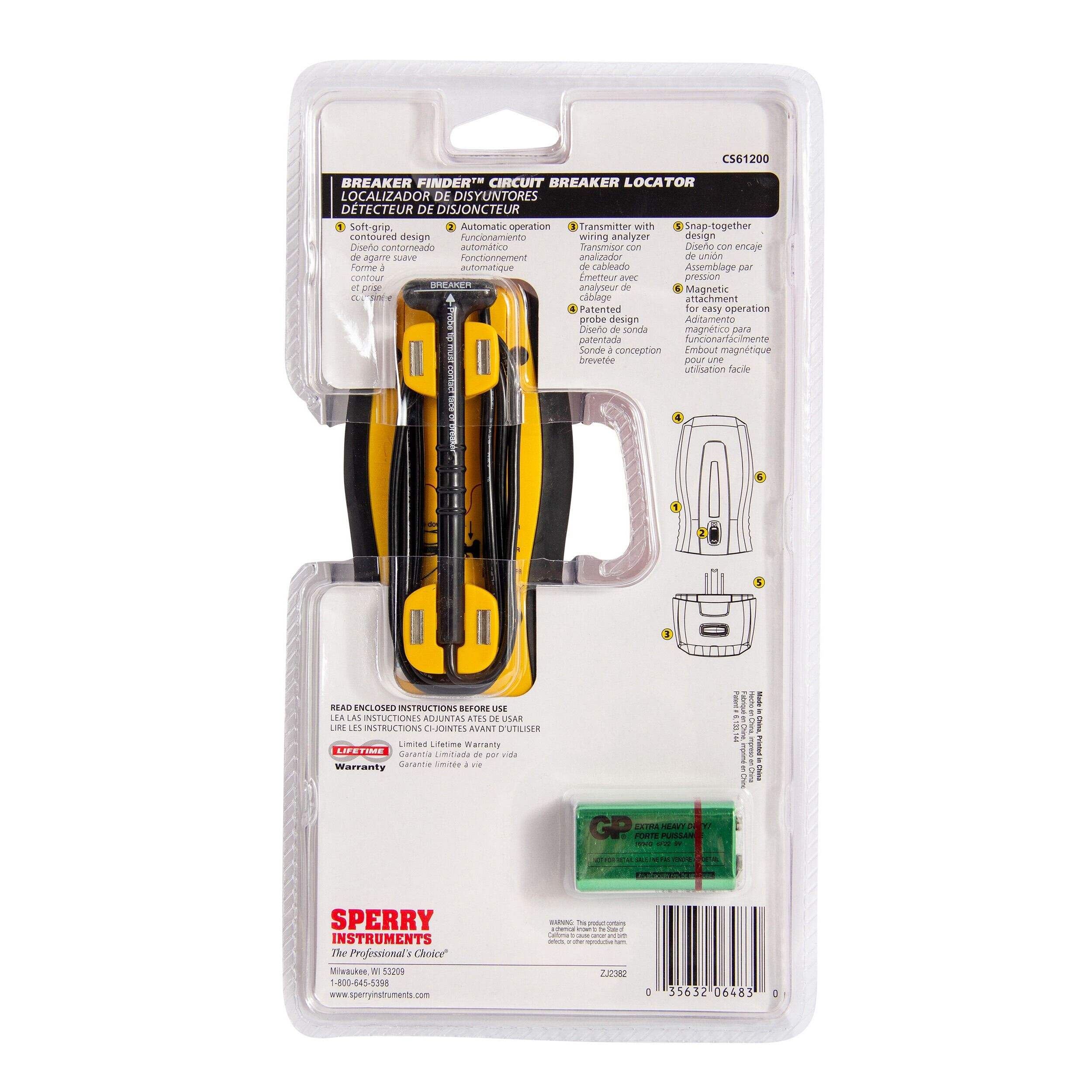Sperry CS61200 Circuit Tracker Circuit Breaker Finder and GFCI Tester