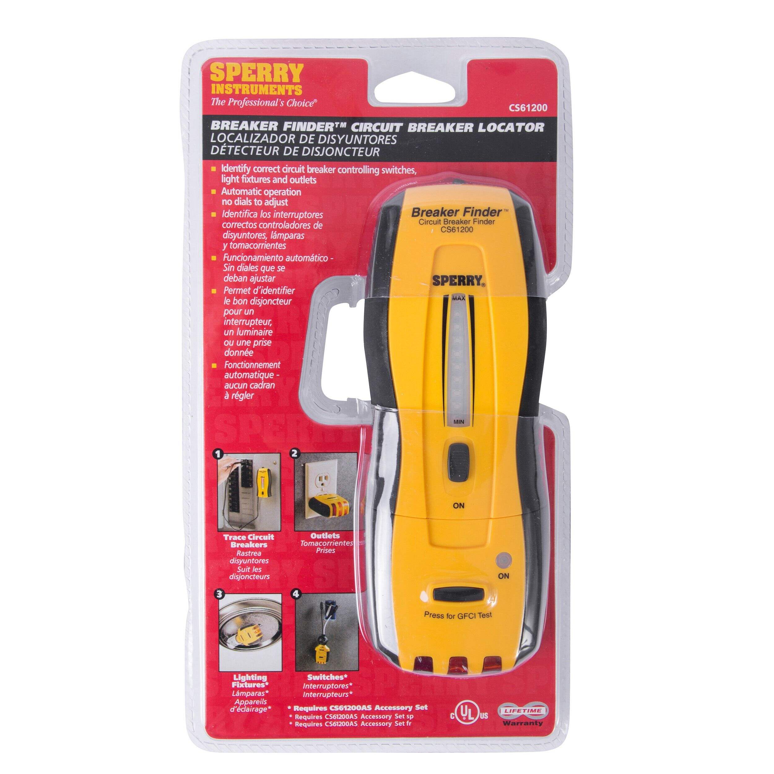 Sperry CS61200 Circuit Tracker Circuit Breaker Finder and GFCI Tester