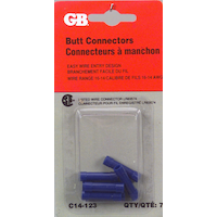 GARDNER BENDER C14-123 Butt Splice Connector, 6-14 AWG Wire Gauge, 7-pk Front_Flat
