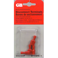GARDNER BENDER C14-151P Insulated Disconnect, 22-18 AWG Wire Gauge, 4-pk Front_Flat