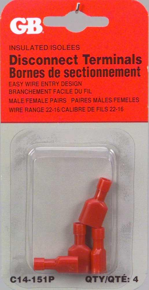 GARDNER BENDER C14151P Insulated Disconnect, 2218 AWG Wire Gauge, 4pk Canadian Tire
