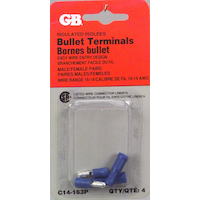 GARDNER BENDER C14-163P Male & Female Bullet Terminals, 16-14 AWG Wire Gauge, 4-pk Front_Flat