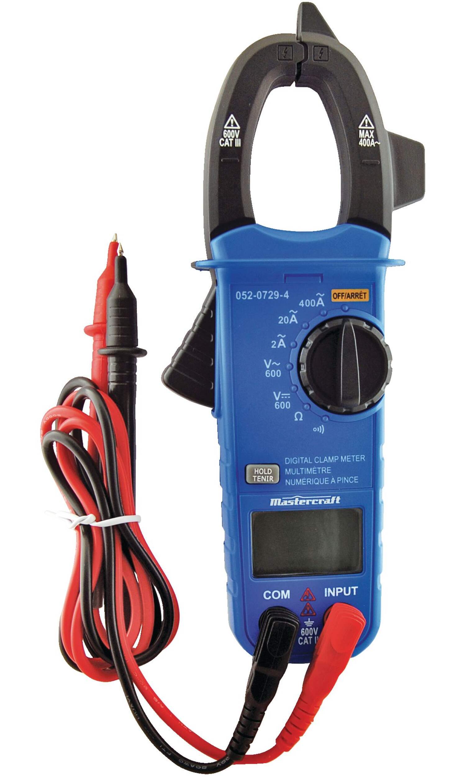 Mastercraft Digital Clamp Meter with Carrying Bag, 2000 Counts, Blue Front_Elevated