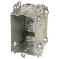 Boîte à 1 dispositif Hubbell 1104LHUBAR avec vis de surélevage, extrémités de câblage, 12,5 po3