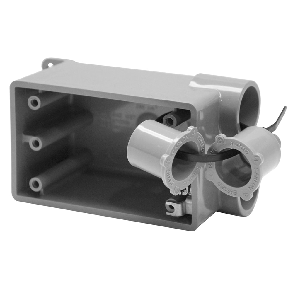 Leviton 37034703 Outdoor Weatherproof FSS 1Gang PVC Device Box, 3/4