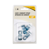 1/2-in E.M.T. Conduit Straps, 4-pk Front_Flat
