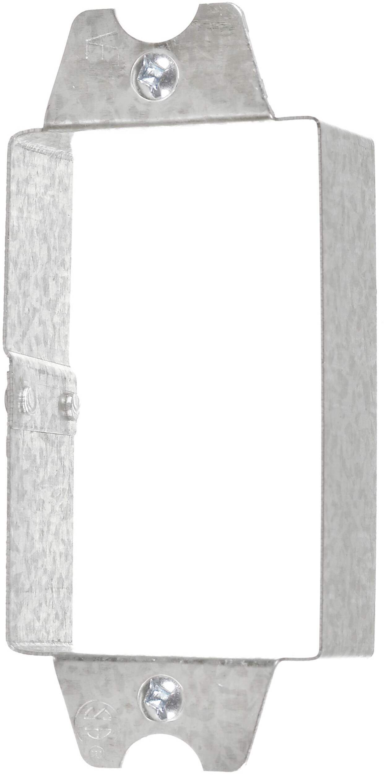 Extension de boîte électrique, profondeur réglable jusqu'à 0,88 po, vis de montage incluses Front_Angled_Left