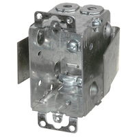 Boîtier groupable Hubbell 1104LRWUBAR pour travaux de rénovation avec support en U, 2,5 po de profondeur, 12,5 po3