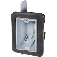 Hubbell 2011FBAR Non-Metallic 1 Gang Flanged Vapor Barrier Cable Box, 2-3/4-in Deep, 1/2-in Setback, 18 Cubic Inches Front_Angled_Left