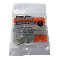 Certified Medium Duty Cable Tie Mounts, White, 1-in, 8-pk Overhead_Plunge