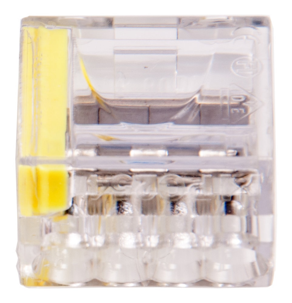GARDNER BENDER 19PC4 4 Port PushGard PushIn Wire Connector, Yellow
