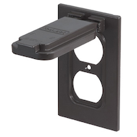 Thomas & Betts 37129-721 Vertical GFCI Outdoor Outlet Cover, Includes Gaskets and Screws