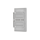 Horizontal Duplex Outdoor Outlet Cover, Includes Gasket and Screws, Grey Front_Angled_Left