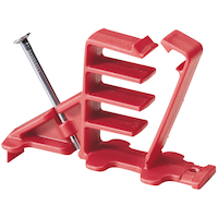 GARDNER BENDER MCS-20W SnapSHOT Multi-Cable Staple, NM (flat and round), Coaxial and Data/CAT5, Red, 20-pk Front_Angled_Left