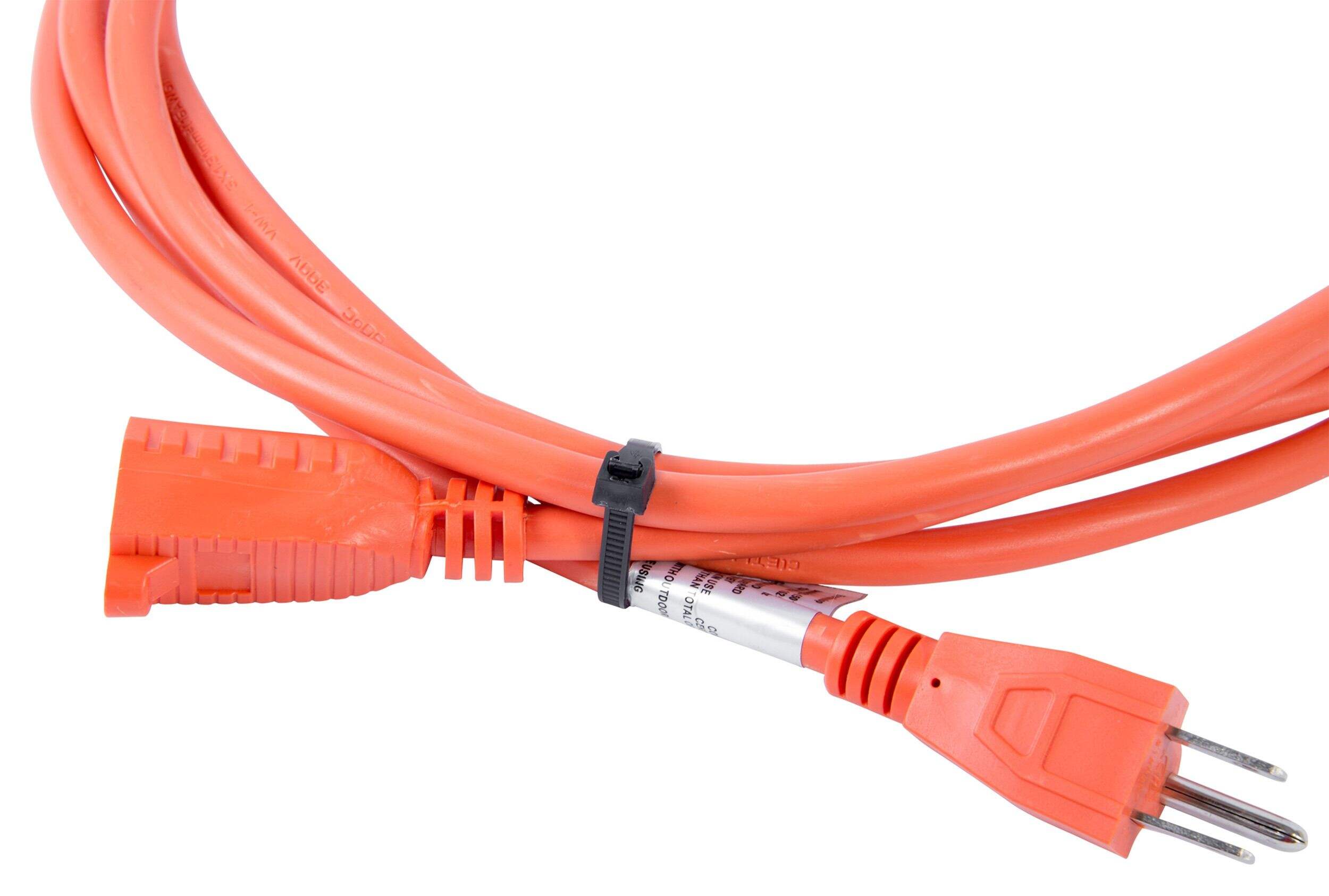 Attaches de câble de service moyen extrêmes Gardner Bender 46311UVBFZ, résistantes aux rayons UV, noir,11 po, paq. 100 Front_Elevated