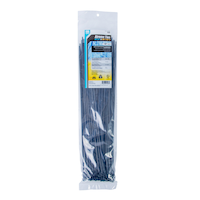 Gardner Bender 46314UVBFZ Medium Duty UV Resistant Xtreme Cable Ties, Black, 14-in, 100-pk