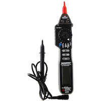 MAXIMUM Pen Style Digital Multimeter, 200 Counts, Black Front_Flat