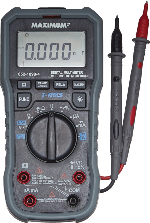 MAXIMUM Digital Multimeter with True RMS for Accurate AC/DC Reading