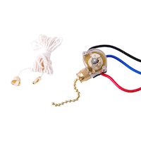 GARDNER BENDER GSW-39 3-Way Easy to Install Fan and Light Switch with Chain Composite_or_Mixed