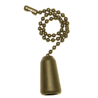 Atron Electro Industries FA185 Bell and Pull Ceiling Fan Pull with Antique Brass Beaded Chain, 12-in Overhead_Flat