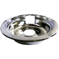 Laser 62469 Universal Stove Drip Pan with Trim Ring, Bright Chrome, 6-in Overhead_Plunge