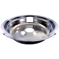 Laser 62470 Universal Stove Drip Pan with Trim Ring, Bright Chrome, 8-in
