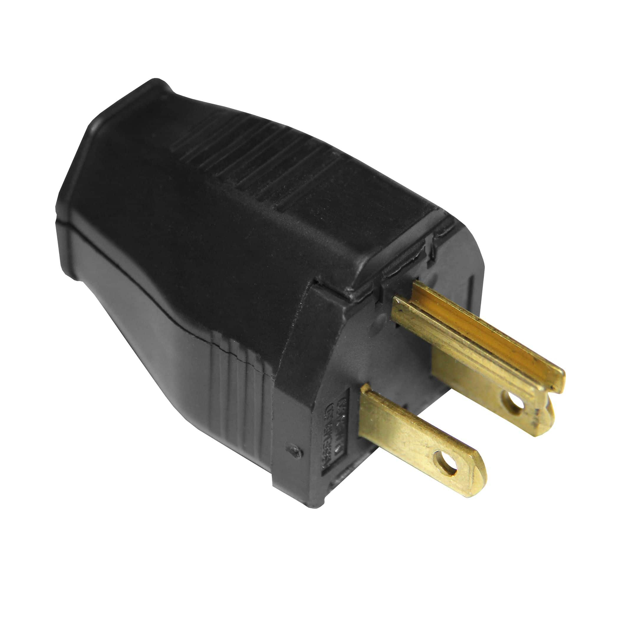 Leviton 3W101-749 End Plug, 15 Amp, 125 Volt, 2 Pole, 3 Wire, Grounding ...