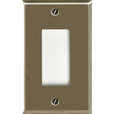 Atron Electro Industries 2167RBN Rocker Style Switch Plate, 1 Gang, Brushed Nickel Front_Flat