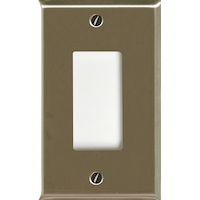 Atron Electro Industries 2167RBN Rocker Style Switch Plate, 1 Gang, Brushed Nickel Front_Flat