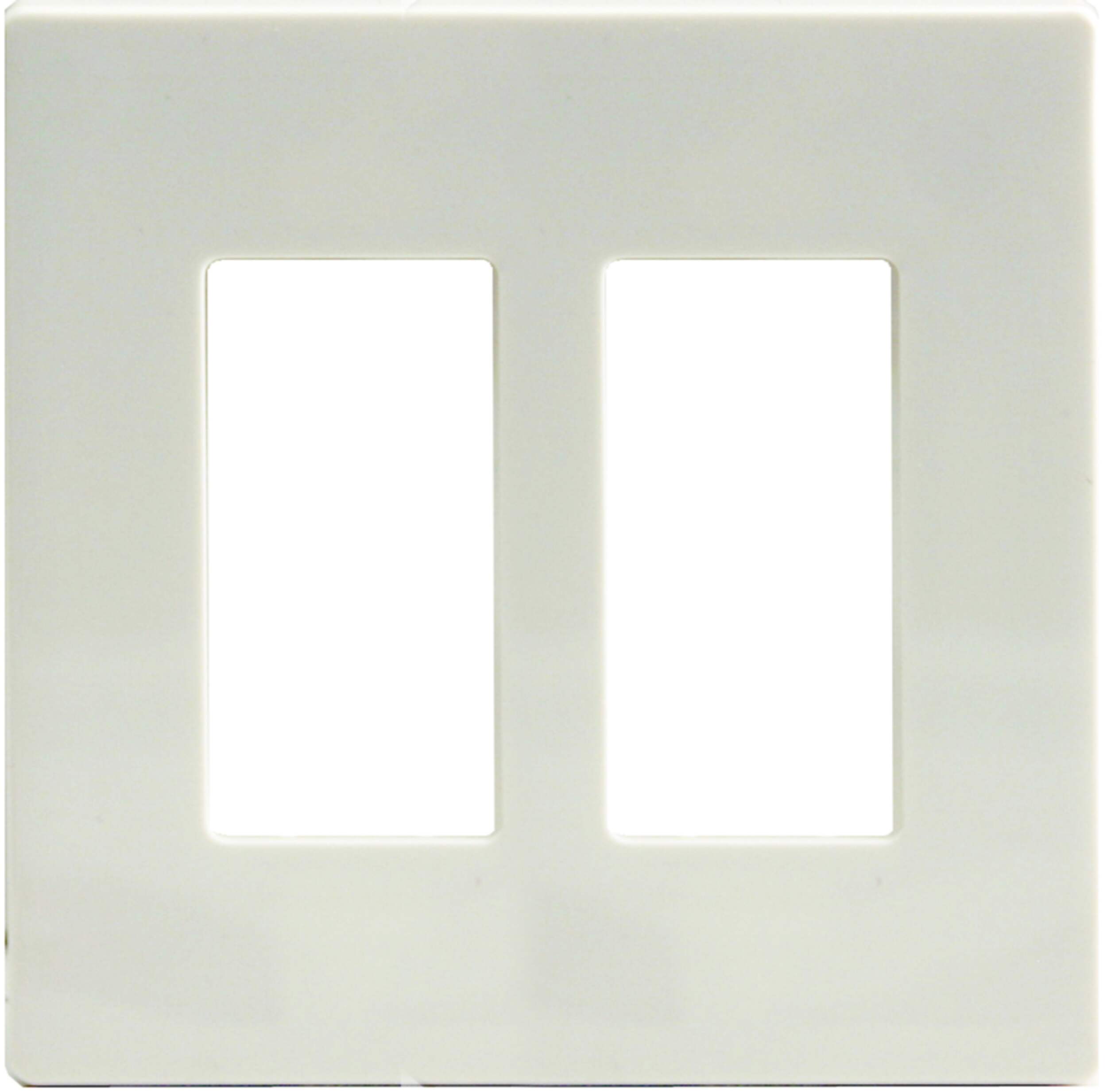 Plaque d'interrupteur à bascule double sans vis Atron Electro Industries DP42354RR, 2 dispositifs, blanc Front_Flat