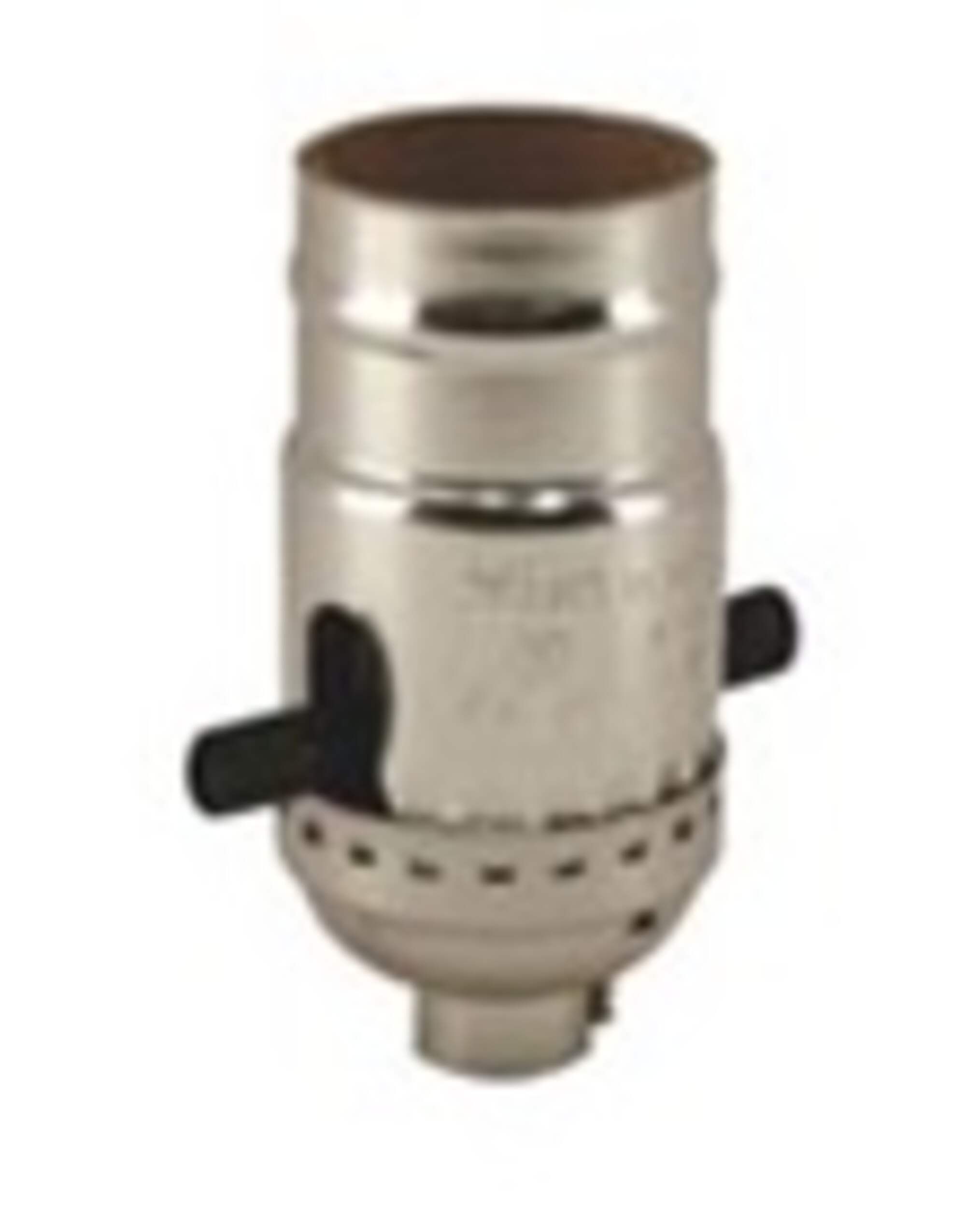 Atron Electro Industries LA847 Push Through Socket, 1/8 IP, 660W, 250V, Chrome Front_Angled_Right