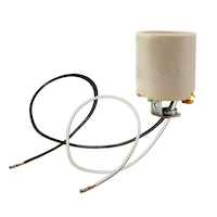 Atron Electro Industries LA991 Porcelain Socket with 6-in Leads, 660W, 250V Front_Elevated