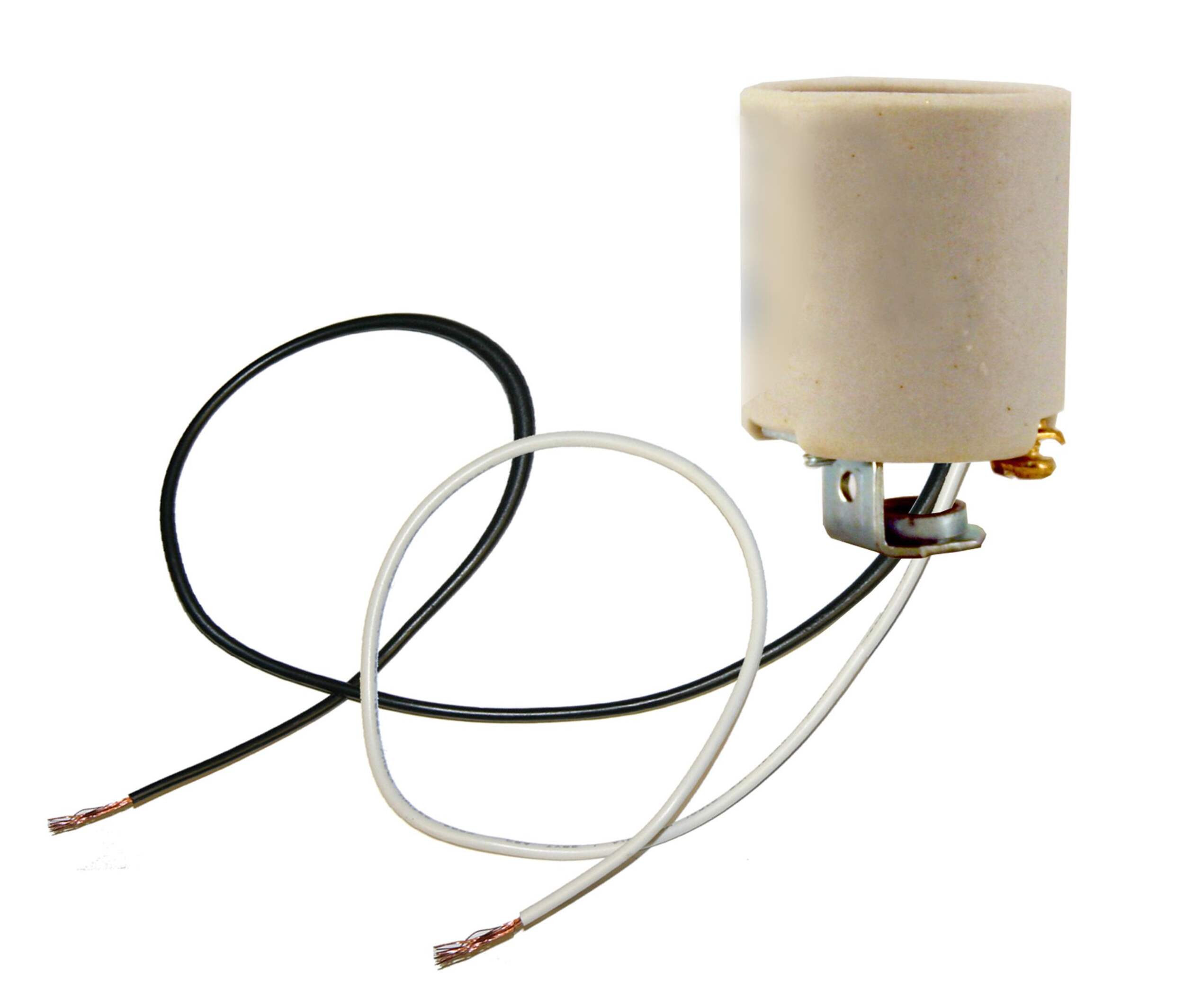 Atron Electro Industries LA991 Porcelain Socket with 6-in Leads, 660W, 250V Front_Elevated