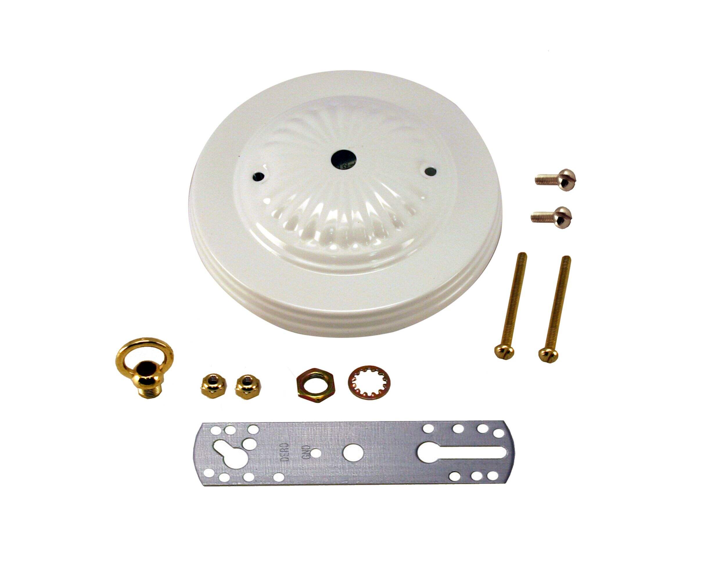 Atron Electro Industries LA613 Deluxe Canopy Kit, 5-in, White Composite_or_Mixed