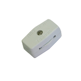 Atron Electro Industries LA970 Inline Cord Switch, White Front_Angled_Right