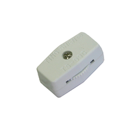 Atron Electro Industries LA970 Inline Cord Switch, White Front_Angled_Right