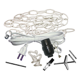 Atron Electro Industries Swag Lamp Kit, White Composite_or_Mixed